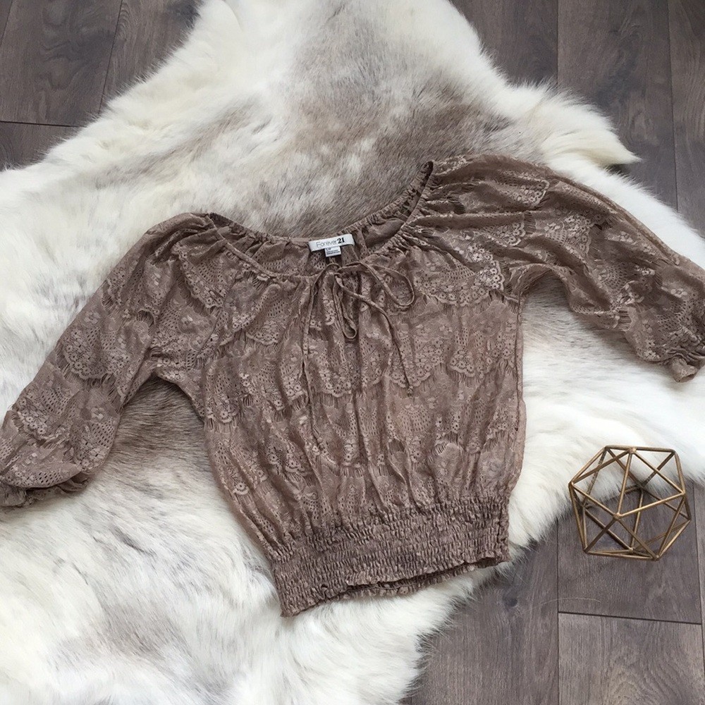 3/4 sleeve sheer shirt